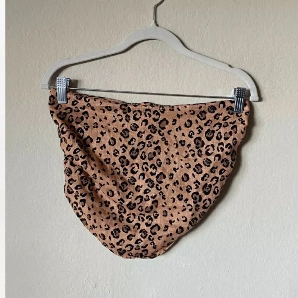 Reformation Dillon Linen Brown Crop Top Size 2